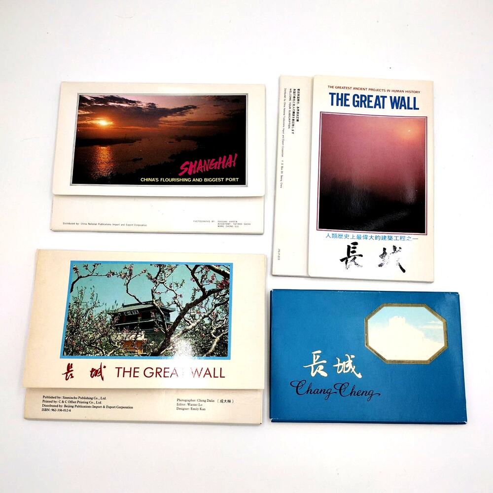 Lot of 40 Chinese Tourist Scene Post Cards Great Wall China Shangai Chang Chen